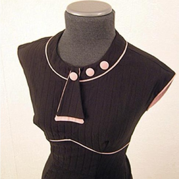 Stop Staring 30's Bombshell Dress, Black/Pink, XL, EUC - Picture 8 of 11